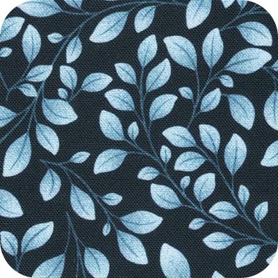 Robert Kaufman Feathers And Flora, RCMD-22749-248, Marine, Catherine Marion