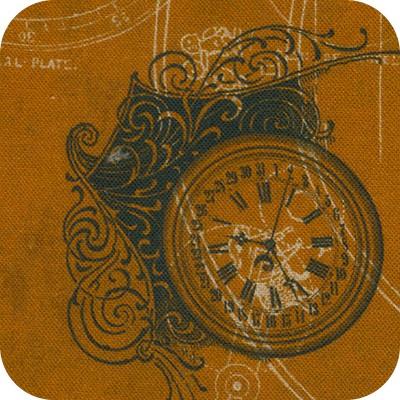 Robert Kaufman Instruments Of The Hours, SRKD-21506-170, Sienna