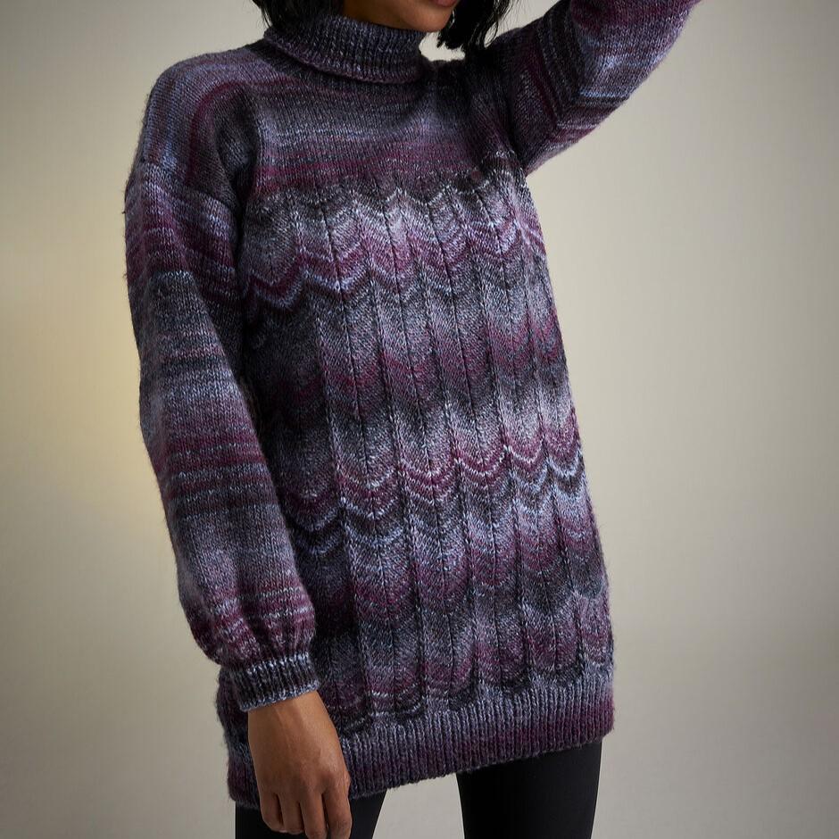 Sirdar, Pattern,  F237 Night Blooming Roll Neck