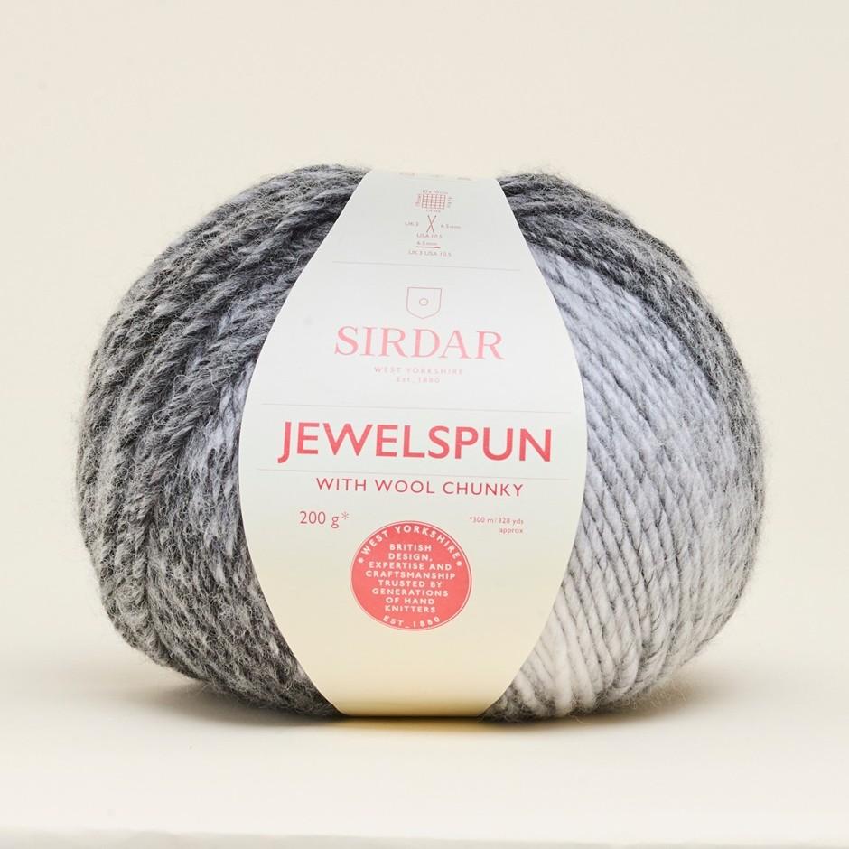Sirdar, Yarn, Jewelspun With Wool Chunky, F258-0207, Polished Jet