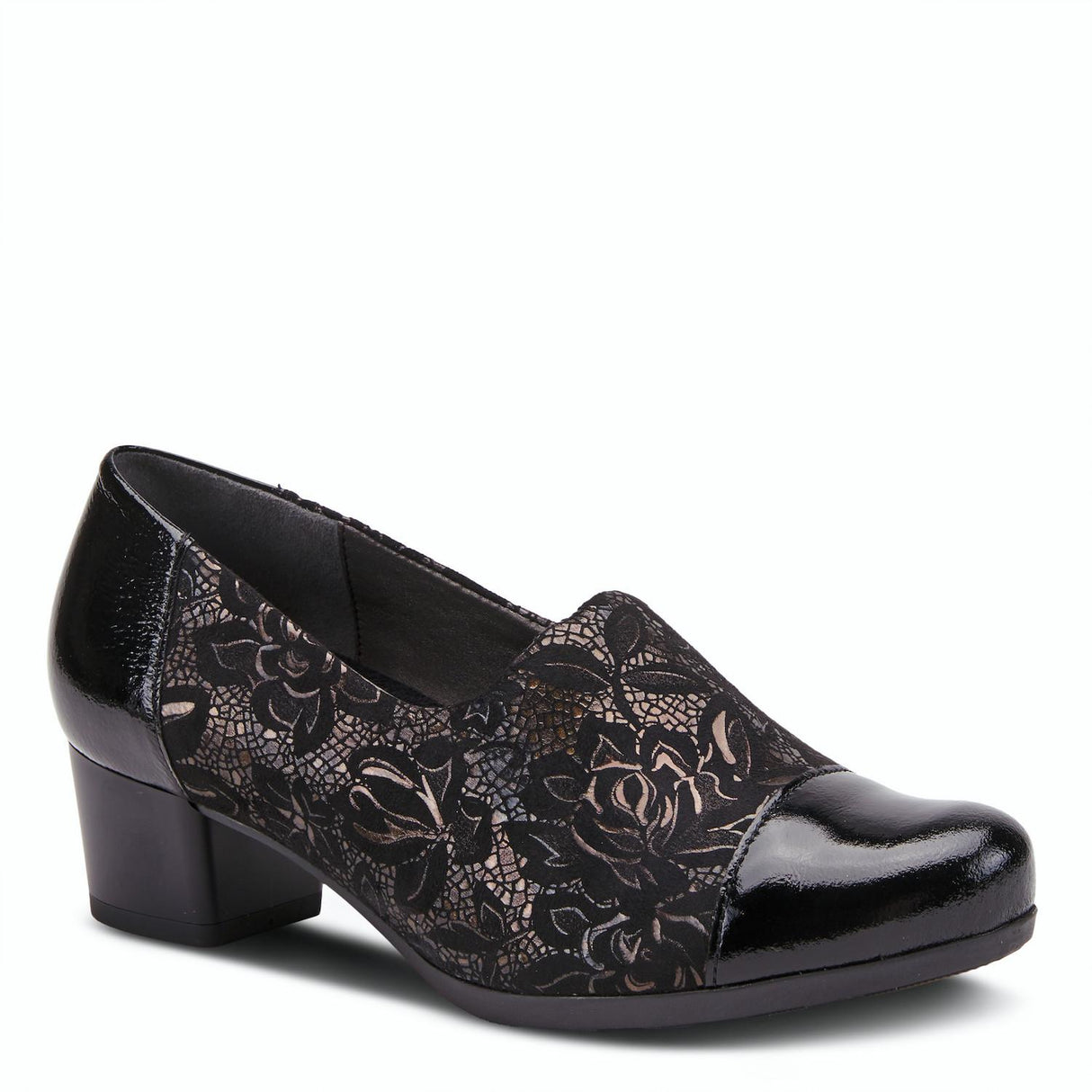 Spring Step, Evlynnette, Black Patent Multi