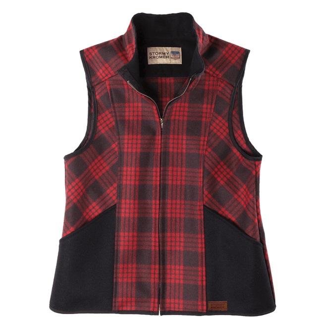 Stormy Kromer, The Ida Outfitter Vest, 52570-98F, Black/Red Tartan