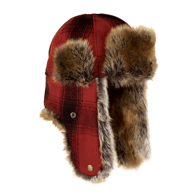 Stormy Kromer, The Northwoods Trappers Hat, 51210-305, Red/Black