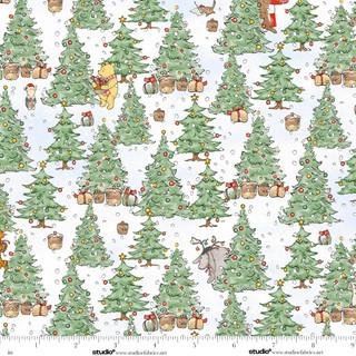Studio E Christmas At Pooh, 9102S-60, Green/Snow,