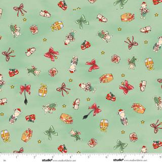 Studio E Christmas At Pooh, 9103S-68, Light Green,