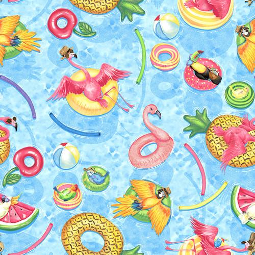 Studio E Tropical Bird Bath, 7610-11, Multi, Beth Reed