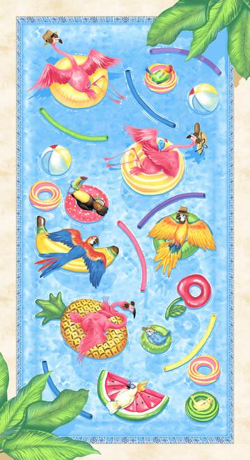 Studio E Tropical Bird Bath, 7620P-11, Multi, Beth Reed