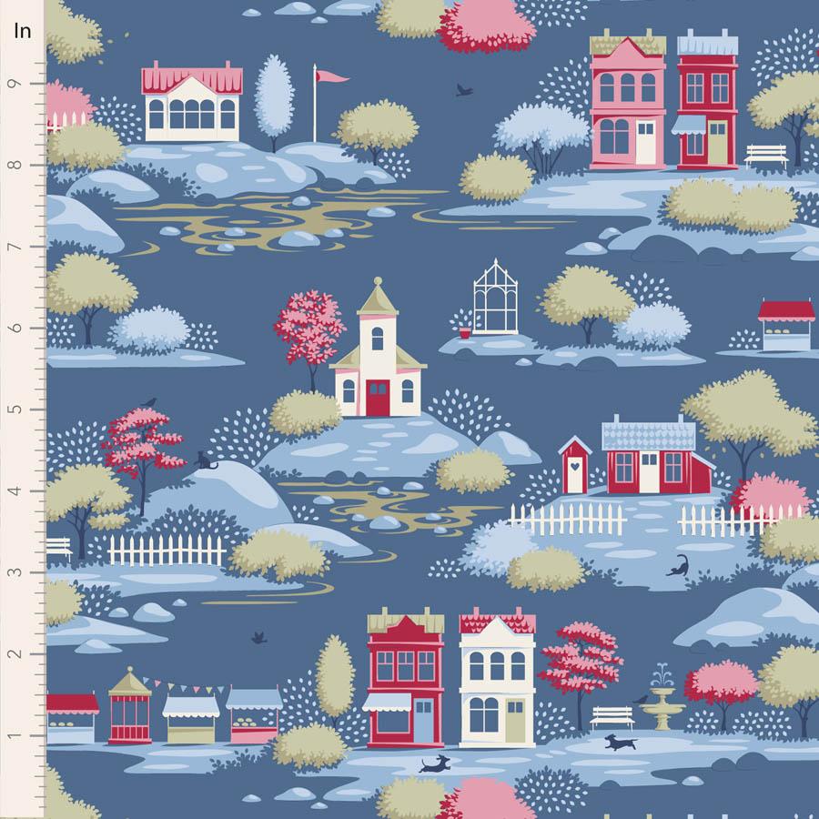 Tilda Village Life, TIL110187, Blue,