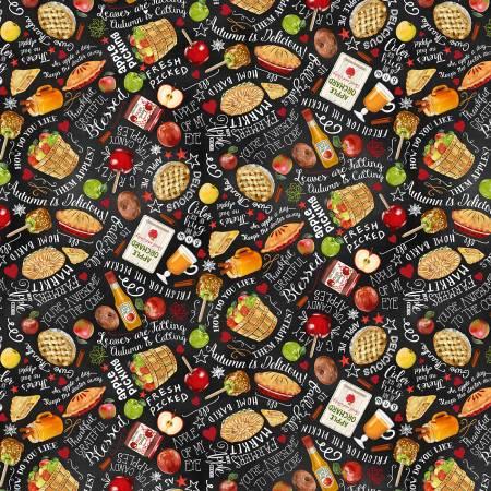 Timeless Treasures, Hello fall, GAIL-CD1424-BLACK, Black