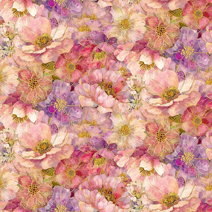 Timeless Treasures Mosaic Bee, FLEUR-CD4524, Blossom,