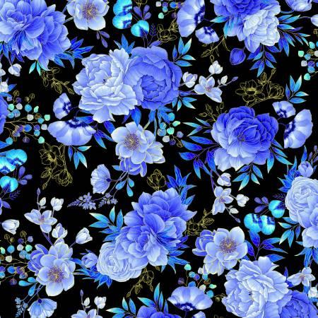 Timeless Treasures, Royal Plume, CM1563-BLACK