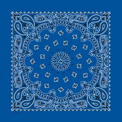 Traditional Paisley Bandanna, B22PAI-007, Royal