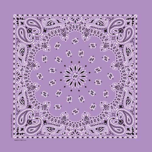 Traditional Paisley Bandanna, B22PAI-012, Lavender