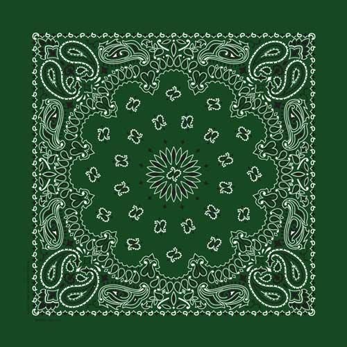 Traditional Paisley Bandanna, B22PAI-027, Hunter