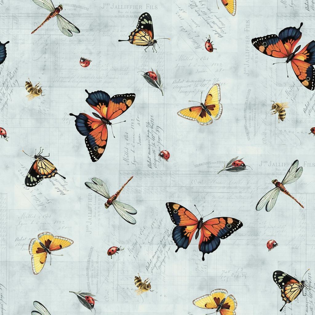 White Owl Textiles Beneath The Canopy, W150-019-743, Light Denim,