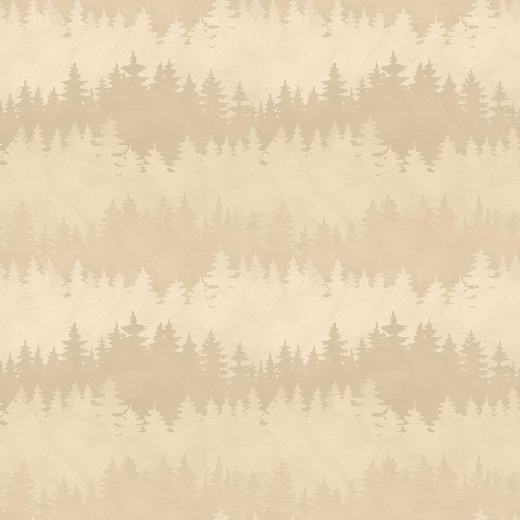 White Owl Textiles Paddle & Pine, W135-025-000, Cream,