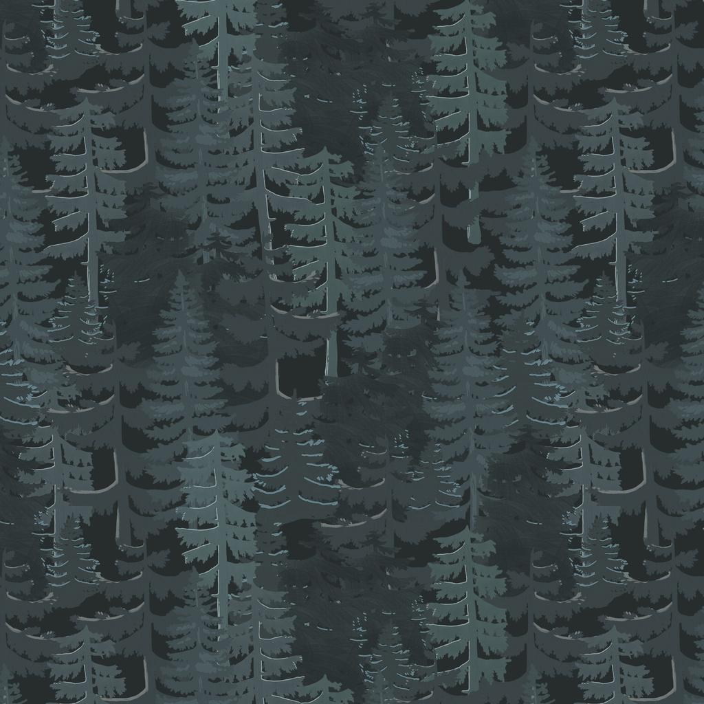 White Owl Textiles Paddle & Pine, W135-026-555, Navy,