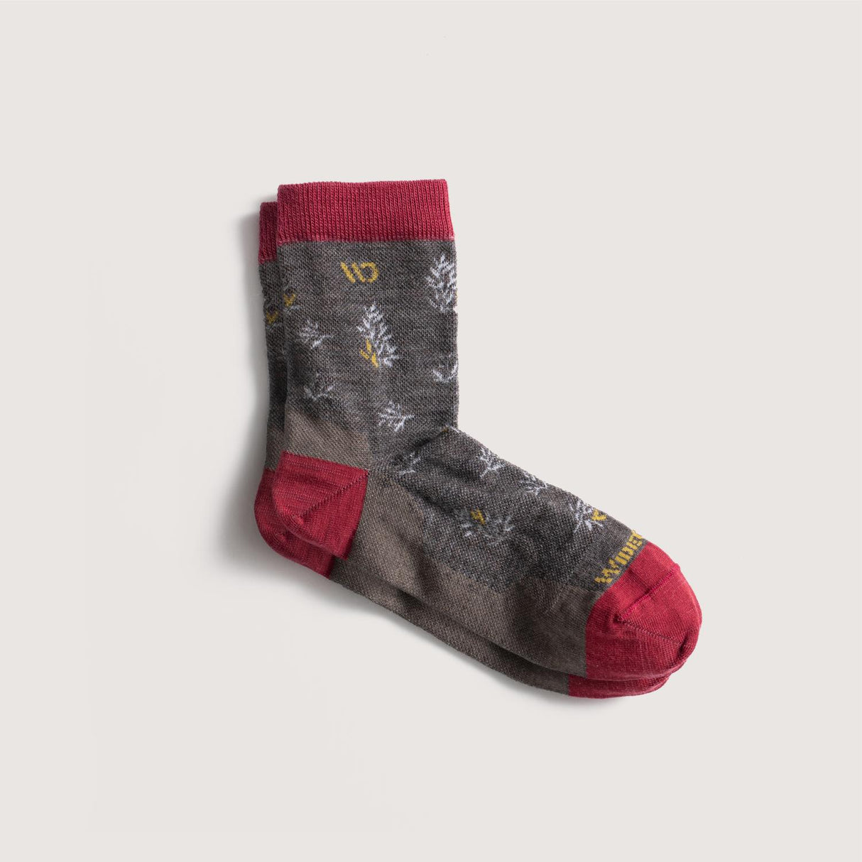 Wide Open, Foliage Micro Crew Sock, 9503-TAU, Taupe, S