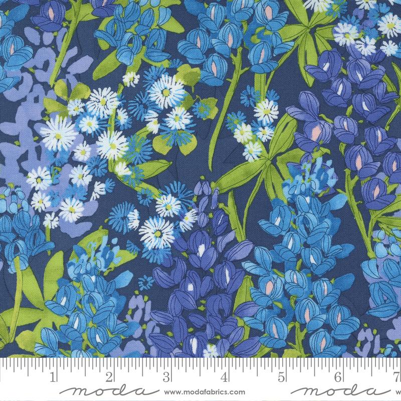 Wild Blossoms, 48732 25, Navy, Robin Pickens