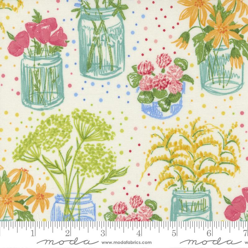 Wild Blossoms, 48734 11, Cream, Robin Pickens
