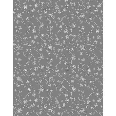 Wilmington Prints®, Cottage Reverie, 3079-48555-991, Gray, Flowers
