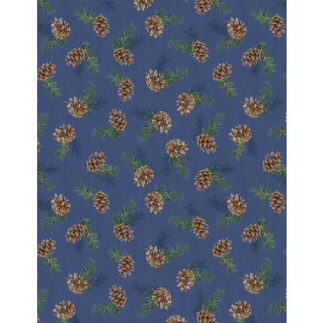 Wilmington Prints® Evergreen Escape, 3059-20063-427, Navy,