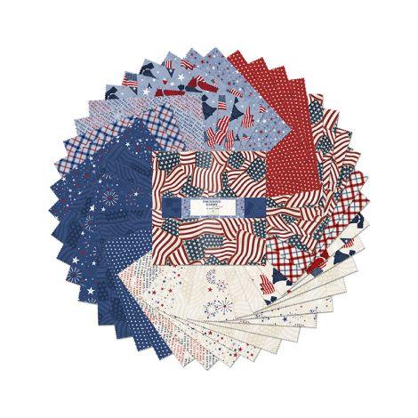 Wilmington Prints, Founding Glory, 518-888-518, 10 Karat Crystals, Layer Cake