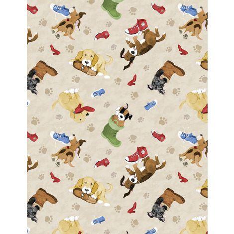 Wilmington Prints® Paws At Play, 3023-39920-253, Cream,