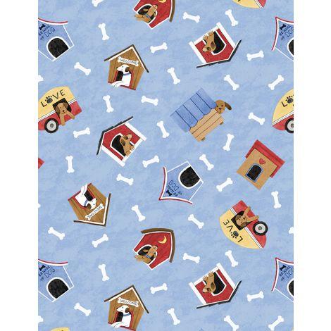 Wilmington Prints® Paws At Play, 3023-39921-431, Light Blue,