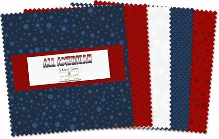 Wilmington Prints® Pre-Cuts, All-American, 5" Squares, 507-34-507