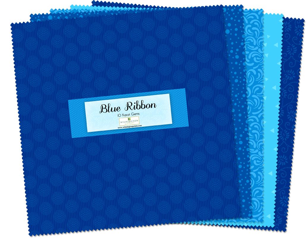 Wilmington Prints® Pre-Cuts, Blue Ribbon, 10" Squares, 512-50-512