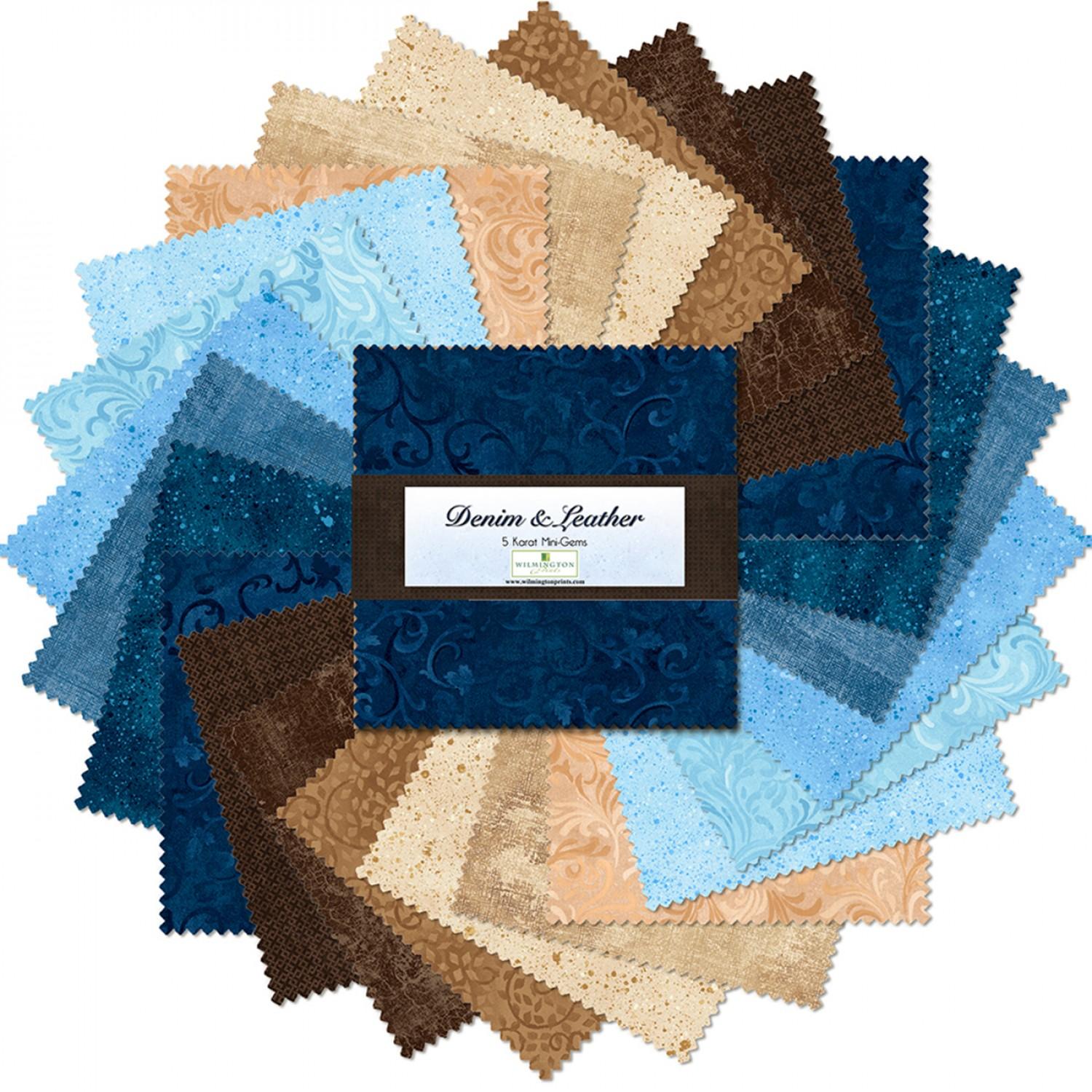 Wilmington Prints® Pre-Cuts, Denim & Leather, 5" Squares, 505-60-505