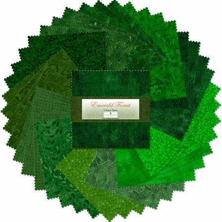 Wilmington Prints® Pre-Cuts, Emerald Forest, 5" Squares, 507-2-507