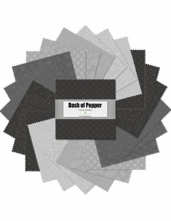 Wilmington Prints® Pre-Cuts, Essn Dash Of Pepper, 5" Squares, 505-65-505