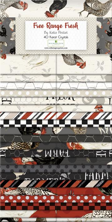 Wilmington Prints® Pre-Cuts, Free Range Fresh, 2 1/2" Strips, 840-599-840