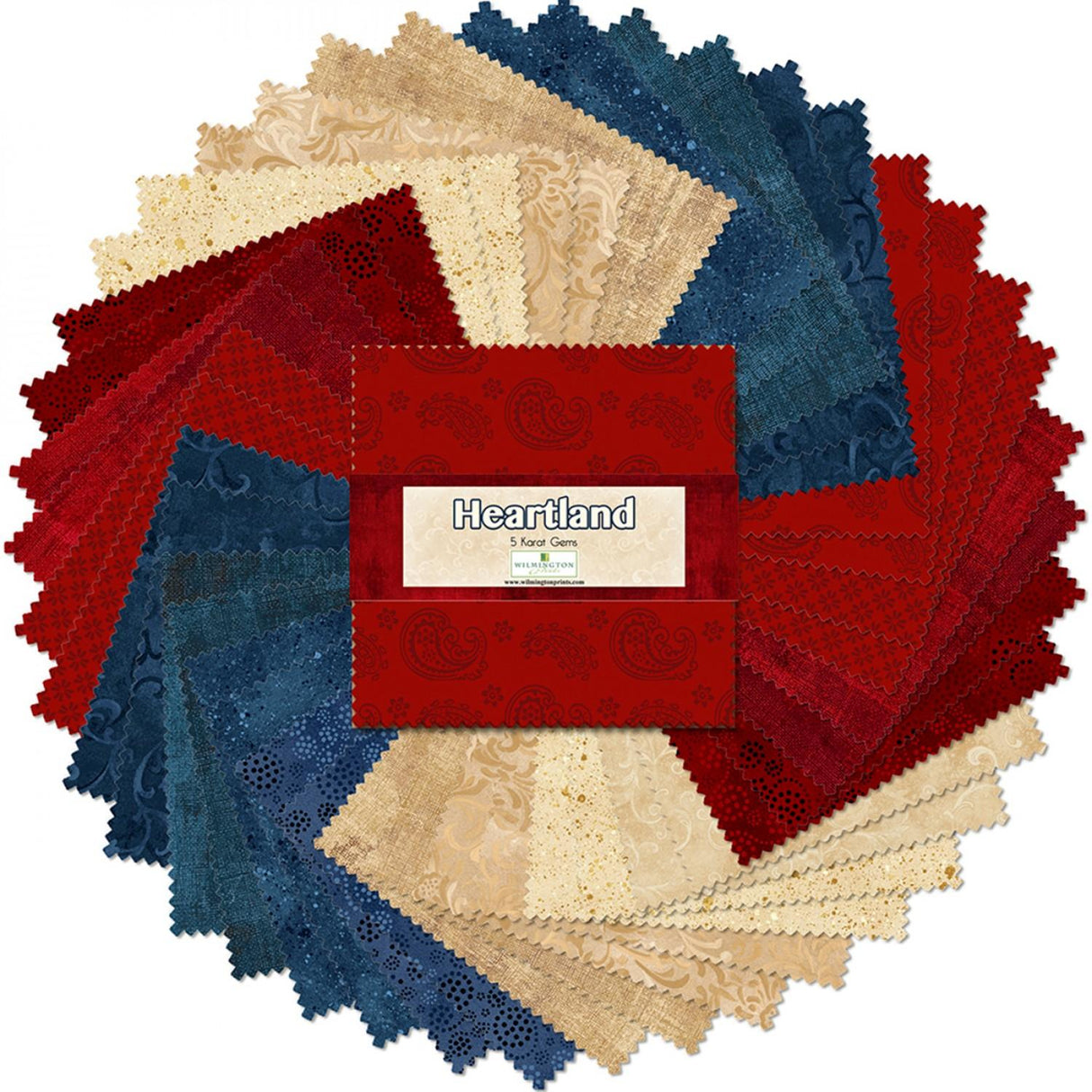 Wilmington Prints® Pre-Cuts, Heartland, 5" Squares, 507-59-507