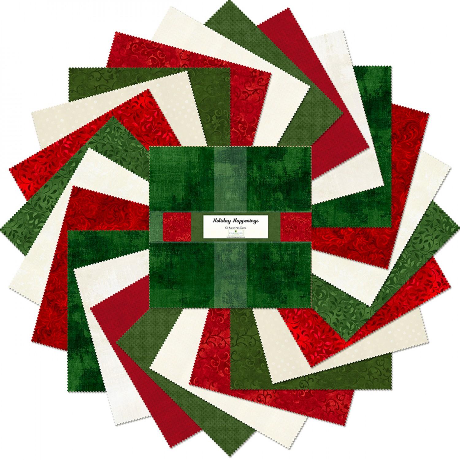 Wilmington Prints® Pre-Cuts, Holiday Happenings, 10" Squares, 510-58-510