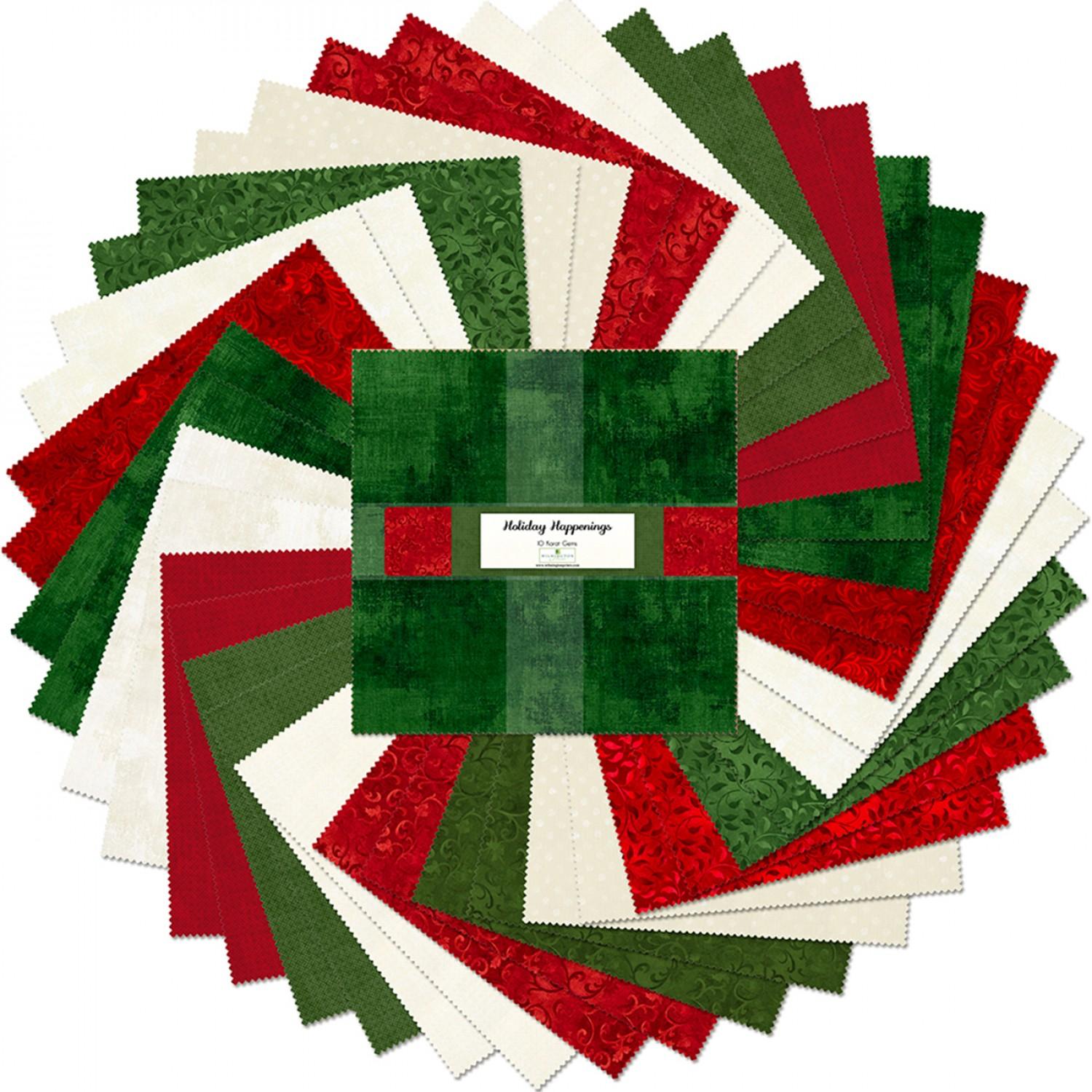 Wilmington Prints® Pre-Cuts, Holiday Happenings, 10" Squares, 512-58-512