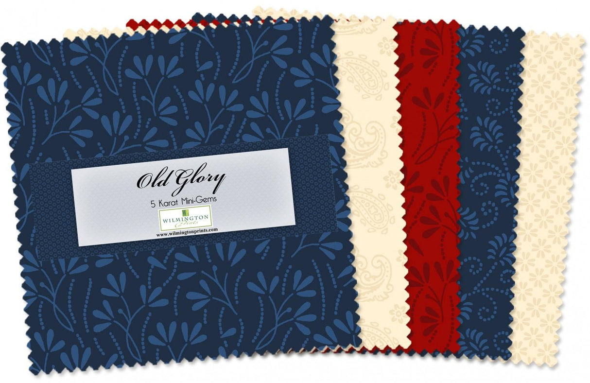 Wilmington Prints® Pre-Cuts, Old Glory, 5" Squares, 505-46-505