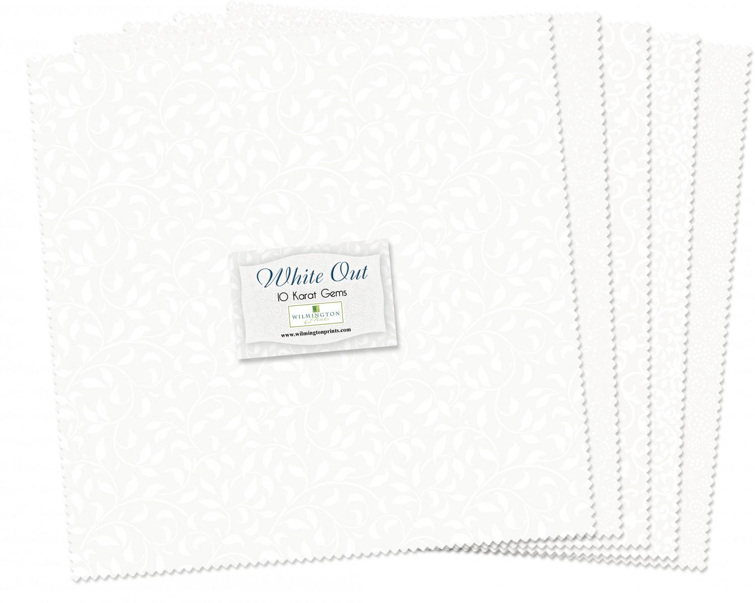 Wilmington Prints® Pre-Cuts, White Out, 10" Squares, 512-12-512