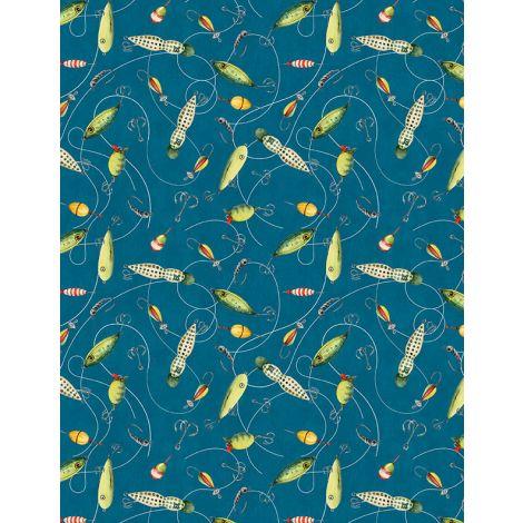 Wilmington Prints® Reeled In, 3061-21773-473, Blue,
