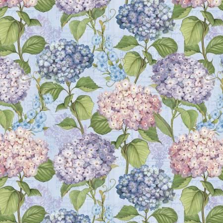 Wilmington Prints, Susan Winget, Hydrangea Mist, 3023-39822-434, Blue