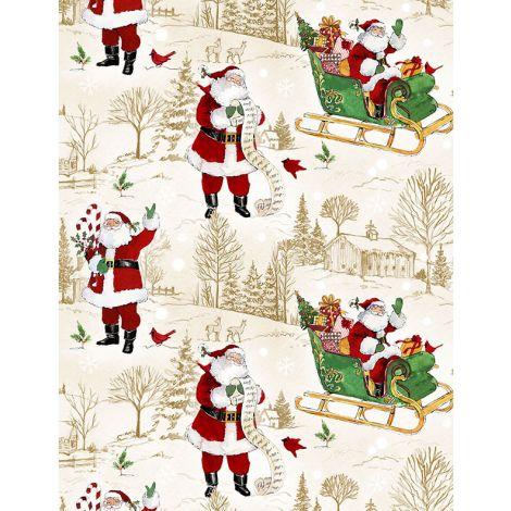 Wilmington Prints® The Jolly North, 3036-18061-213, Cream,