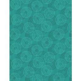 Wilmington Prints, Wilmington Essential, Ess Circle Burst, 3007 68523 447, Teal