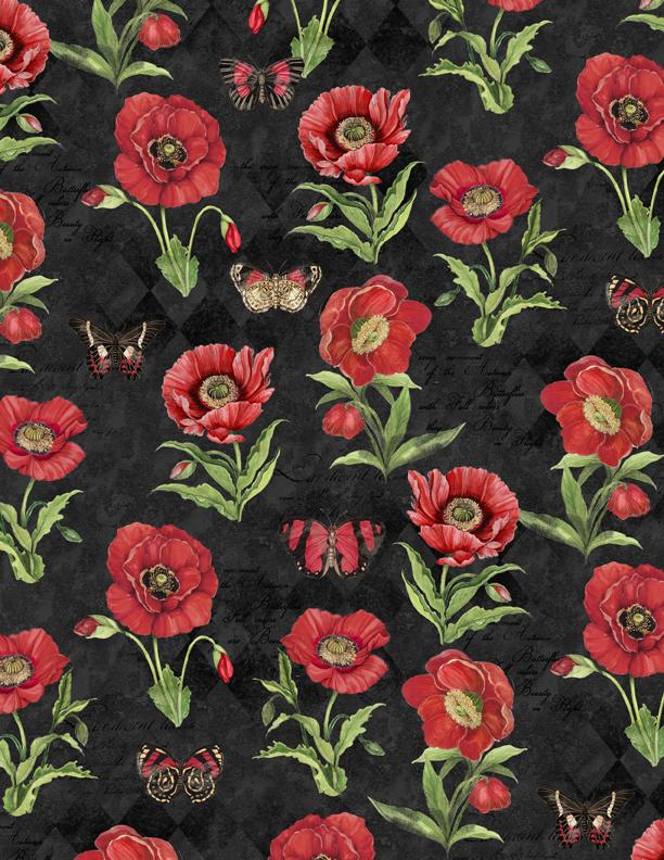 Wilmington, Susan Winget, Harlequin Poppies, 3023-39630-937, Black