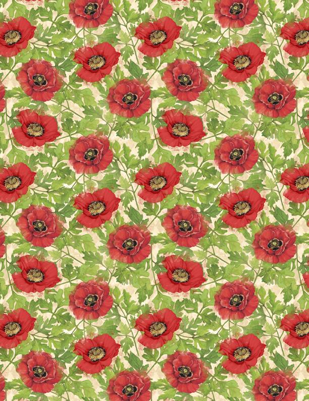 Wilmington, Susan Winget, Harlequin Poppies, 3023-39631-137, Cream