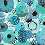 Windham Fabric Ebb & Flow, 54026DM-4, Turquoise, Esoldo Design