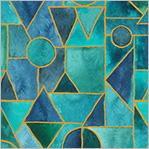 Windham Fabric Ebb & Flow, 54028DM-1, Aqua, Esoldo Design