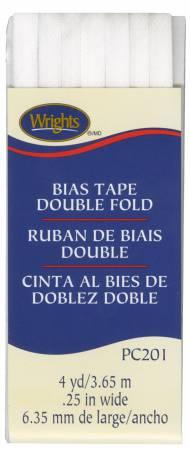 Wright Co Double Fold Bias Tape White