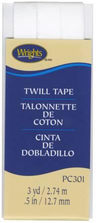 Wright Co Twill Tape 1/2in White